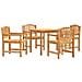 Set Da Pranzo Per Giardino 5 Pz In Legno Massello Di Teak - Foto miniatura 1