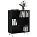 Libreria Nera 69,5x32,5x90 Cm In Legno Multistrato - Foto miniatura 3