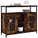 Credenza Rovere Fumo 100x35x80 Cm In Legno Multistrato - Foto miniatura 3