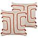 Cuscino Decorativo Pleione Cotone 45 X 45 Cm Astratto Corallo - Foto miniatura 3