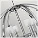 Lampadario Industrial Nordico Mondo Acciaio Cromo Lucido Vetro 8 Luci G9 3 Led - Foto miniatura 2