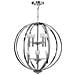 Lampadario Industrial Nordico Mondo Acciaio Cromo Lucido Vetro 8 Luci G9 3 Led - Foto miniatura 1
