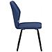 Jessica Set Di 2 Sedie Da Pranzo Imbottite In Tessuto Intrecciato Blu Scuro - Foto miniatura 3
