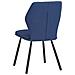Jessica Set Di 2 Sedie Da Pranzo Imbottite In Tessuto Intrecciato Blu Scuro - Foto miniatura 5