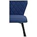 Jessica Set Di 2 Sedie Da Pranzo Imbottite In Tessuto Intrecciato Blu Scuro - Foto miniatura 6