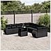 Set Divani Da Giardino 11 Pz Con Cuscini In Polyrattan Nero - Foto miniatura 10