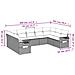 Set Divani Da Giardino 9 Pz Con Cuscini Nero In Polyrattan - Foto miniatura 2