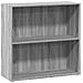 Libreria Grigio Sonoma 80x30x77 Cm In Legno Multistrato - Foto miniatura 2