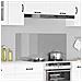 Fascia cucina  Grigio chiaro 110x50x0,6 cm in vetro temperato - Foto miniatura 2