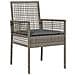 Set da Pranzo Giardino 5 Pezzi con Cuscini Grigio Polyrattan - Foto miniatura 6
