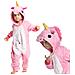 Pigiama Per Bambini Kigurumi Onesie Costume Pegaso Rosa 105-115 Cm - Foto miniatura 1