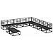 Set Divano da Giardino con cuscino 11 pcs Nero Alluminio - Foto miniatura 4