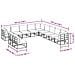Set Divano da Giardino con cuscino 11 pcs Nero Alluminio - Foto miniatura 8