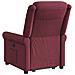 Poltrona Alzapersona Reclinabile Rosso Vino in Tessuto - Foto miniatura 7