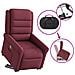 Poltrona Alzapersona Reclinabile Rosso Vino in Tessuto - Foto miniatura 9