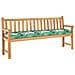 Cuscino per panca Motivo foglie 200x40x8 cm Tessuto Oxford - Foto miniatura 3