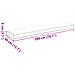 Cuscino per panca Motivo foglie 200x40x8 cm Tessuto Oxford - Foto miniatura 9