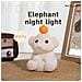 Simpatica Luce Notturna A Forma Di Elefante Bianco - Lampada Da Comodino In Silicone Morbido Con Controllo Touch E Luminosità Regolabile - Foto miniatura 7