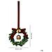 Set Di 2 Campane Per Albero Di Natale Con Foglie Verdi - Ornamenti Festivi Per Decorazioni Natalizie - Foto miniatura 2