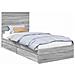 Letto con Contenitore con testiera Grigio Sonoma 90 x 200 cm - Foto miniatura 1