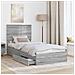 Letto con Contenitore con testiera Grigio Sonoma 90 x 200 cm - Foto miniatura 3