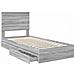 Letto con Contenitore con testiera Grigio Sonoma 90 x 200 cm - Foto miniatura 5