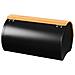 2738 Modern Black Metal and Bamboo Bread Box - Foto miniatura 5
