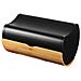 2738 Modern Black Metal and Bamboo Bread Box - Foto miniatura 4