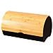2738 Modern Black Metal and Bamboo Bread Box - Foto miniatura 6