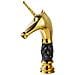 Rubinetto per lavabo da bagno, Blackswan, tipo M270 Unicorn, modello oro /nero medio, misura 27,2 cm - Foto miniatura 1