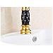 Rubinetto per lavabo da bagno, Blackswan, tipo M270 Unicorn, modello oro /nero medio, misura 27,2 cm - Foto miniatura 3