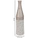 Vaso In Ceramica Argento 13,5x13,5x53h - Foto miniatura 4