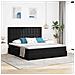 Letto con contenitore e materasso Nero 160 x 200 cm Velluto - Foto miniatura 2