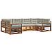 Set divani con cuscino 6 pcs Grigio Naturale e Chiaro - Foto miniatura 1