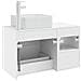 Set di mobili per il bagno 2 pcs Bianco Legno ingegnerizzato - Foto miniatura 3