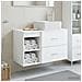 Set di mobili per il bagno 2 pcs Bianco Legno ingegnerizzato - Foto miniatura 6