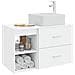 Set di mobili per il bagno 2 pcs Bianco Legno ingegnerizzato - Foto miniatura 7