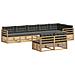 Set di divani da esterno 8 pcs Bianco e Antracite Poliestere - Foto miniatura 1