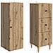 Set di armadi 2 pcs 33 x 34,5 x 90 cm Legno ingegnerizzato - Foto miniatura 3