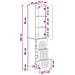 Set di armadi 2 pcs 33 x 34,5 x 90 cm Legno ingegnerizzato - Foto miniatura 9