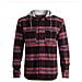 Camicia Uomo Hood Up Ls S Nero Rosso - Foto miniatura 1