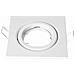 Porta Faretti Led Gu10 Incasso Orientabile Quadrato Bianco Vt-7227 Sq 3472 Con Portalampada - Foto miniatura 2