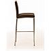 Sgabello Alto Bar Freeport in Tessuto I Sgabello Design Bancone Imbottito Telaio 4 Gambe in Acciaio Inox con Poggiapiedi Alt. 76 CM Marrone - Foto miniatura 3