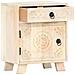 Comodino 40x30x50 Cm In Legno Massello Di Mango - Foto miniatura 3