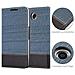 Custodia Compatibile Con Lenovo Google Nexus 6 / 6x In Blu Scuro Nero - Coperchio Protettiva Con Chiusura Magnetica, Funzione Stand E Tasca Per Le Carte - Foto miniatura 5