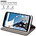 Custodia Compatibile Con Lenovo Google Nexus 6 / 6x In Blu Scuro Nero - Coperchio Protettiva Con Chiusura Magnetica, Funzione Stand E Tasca Per Le Carte - Foto miniatura 7