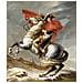 Stampa Su Tela - Napoleone Attraversa Il Passo Del Gran San Bernardo - Jacques Louis David - Quadro Su Tela, Decorazione Parete Cm. 60x75 - Foto miniatura 1