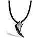 Collana in Pelle per Uomo, ""Wolf"", 60cm, Nero - Foto miniatura 1