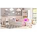 Letto Per Bambini Fala 140x70 Cassetto E Una Ringhiera+ Materasso E Giroletto Sleeping Princess Pink - Foto miniatura 2