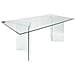 Tavolo Fisso Alcalalare, Tavolo Da Pranzo, Tavolo Per Cucina, Scrivania Rettangolare Da Ufficio, 180x90h78 Cm, Trasparente - Foto miniatura 1